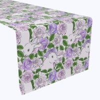 Table Runner, 100% Polyester, 14x108", Grandma Bunny Floral