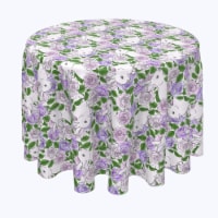 Round Tablecloth, 100% Polyester, 96" Round, Grandma Bunny Floral