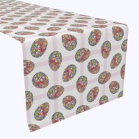 Table Runner, 100% Polyester, 14x108", Mosaic Easter Eggs