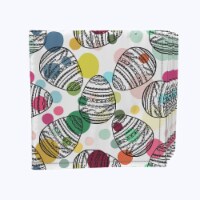 Napkin Set, 100% Polyester, Set of 4, 18x18 , Polka Dot Egg Hunt