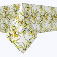 Square Tablecloth, 100% Polyester, 90x90", Summer Daffodil Dil