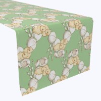 Table Runner, 100% Polyester, 14x108", Walking on Egg Shells