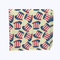Napkin Set, 100% Polyester, Set of 4, 18x18 , 4th Hats of Celebration