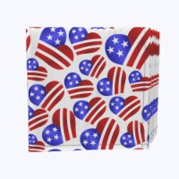 Napkin Set, 100% Polyester, Set of 12, 18x18", Love in the 4th