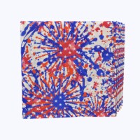 Napkin Set, 100% Polyester, Set of 4, 18x18 , Painted Firework Fun