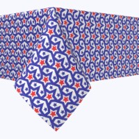 Rectangular Tablecloth, 100% Polyester, 60x84", Stars in Stars Inception