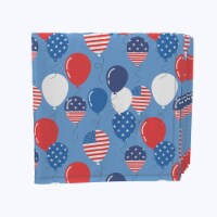 Napkin Set, 100% Polyester, Set of 12, 18x18", Up and Away America Party