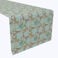 Table Runner, 100% Polyester, 14x108", Botanical Sketch Garland
