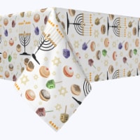 Square Tablecloth, 100% Polyester, 90x90", Candelabrum Cartoon
