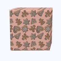Napkin Set, 100% Polyester, Set of 12, 18x18", Christmas Gingerbread Cookies