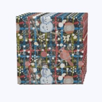 Napkin Set, 100% Polyester, Set of 12, 18x18", Christmas Weave Love