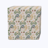 Napkin Set, 100% Polyester, Set of 12, 18x18", Cute Gnomes and Flowers