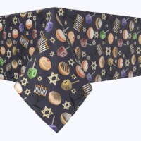 Rectangular Tablecloth, 100% Polyester, 60x120", Dreidel Delightfulness