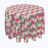 Round Tablecloth, 100% Polyester, 114" Round, Dreidel Wrapping Wallpaper