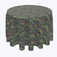Round Tablecloth, 100% Polyester, 96" Round, Fir Branches and Green Pines