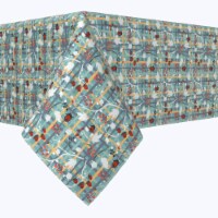 Rectangular Tablecloth, 100% Polyester, 60x84", Green Beautiful Berry Weave