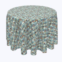 Round Tablecloth, 100% Polyester, 96" Round, Green Beautiful Berry Weave