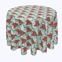 Round Tablecloth, 100% Polyester, 108" Round, Happy Rosh Hashanah