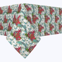 Square Tablecloth, 100% Polyester, 90x90", Happy Rosh Hashanah