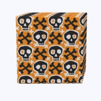 Napkin Set, 100% Polyester, Set of 12, 18x18", Hipster Skull and Bones