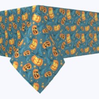 Square Tablecloth, 100% Polyester, 84x84", Pumpkin Witch Hat and Stars