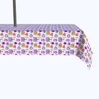 Water Repellent, Outdoor, 100% Polyester, 60x84", Purple Tint Hanukkah