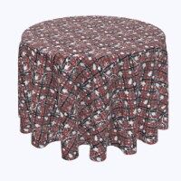 Round Tablecloth, 100% Polyester, 120" Round, Red Beautiful Berry Weave