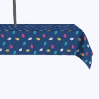 Water Repellent, Outdoor, 100% Polyester, 60x104", Simple Dreidel Toss