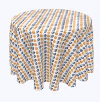 Round Tablecloth, 100% Polyester, 84" Round, Yummy Donuts and Sevivons