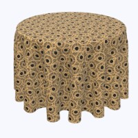 Round Tablecloth, 100% Polyester, 102" Round, Abstract Bamboo Stairs