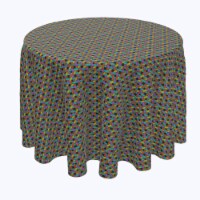 Round Tablecloth, 100% Polyester, 120" Round, Braided Abstract