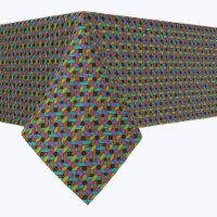 Square Tablecloth, 100% Polyester, 90x90", Braided Abstract