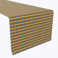 Table Runner, 100% Polyester, 12x72", Colorful Geometric Lattice