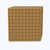 Napkin Set, 100% Polyester, Set of 12, 18x18", Wicker Reed Fence