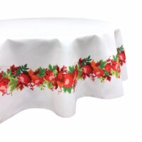 Round Tablecloth, 100% Polyester, 60" Round, Autumn Apple Harvest Garland