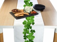 Table Runner, 100% Polyester, 14x108", Clover Garland