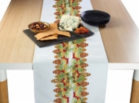 Table Runner, 100% Polyester, 12x72", Hanging Pinecones Garland