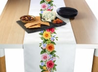 Table Runner, 100% Polyester, 12x72", Rose Garden Garland