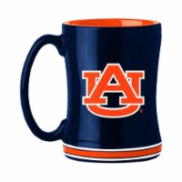Logo Brands 629308969 14 oz Sculpted Relief Team Color Auburn Tigers Coffee Mug Perspective: Main