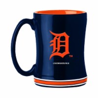 Logo 629314173 14 oz Detroit Tigers Coffee Mug with Sculpted Relief Team Color Perspective: Main