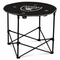Oakland Raiders Round Tailgate Table Perspective: Main