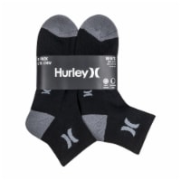 Hurley Mens Quarter Crew Socks - Black Perspective: Main