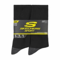 Skechers Sport™ Men's Crew Socks - Black Perspective: Main