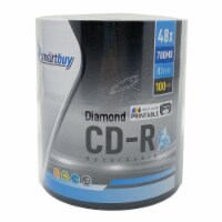 100 Smartbuy Diamond CD-R 48X 700mb/80min White Inkjet Printable Diamond Bottom Blank Disc