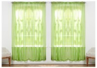 J&V TEXTILES 4-Pack Value: Solid Sheer Window Curtain Panels