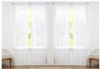 4-Pack Value: Solid Sheer Window Curtain Panels