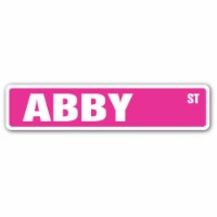 SignMission D-7-SS-ABBY 1.5 x 7 in. Childrens Name Room Street Decal - Abby