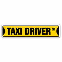 SignMission 1.5 x 7 in. Taxi Driver Street Decal - Yellow Cab Cabbie Taxicab Hack