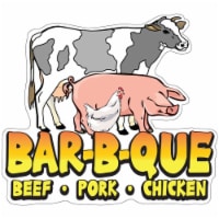 SignMission 12 in. Decal Concession Stand Food Truck Sticker - Bar-B-Que Beef Pork Chicken