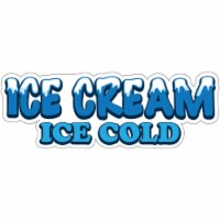 SignMission 12 in. Ice Cream Ice Cold Decal Concession Stand Food Truck Sticker
